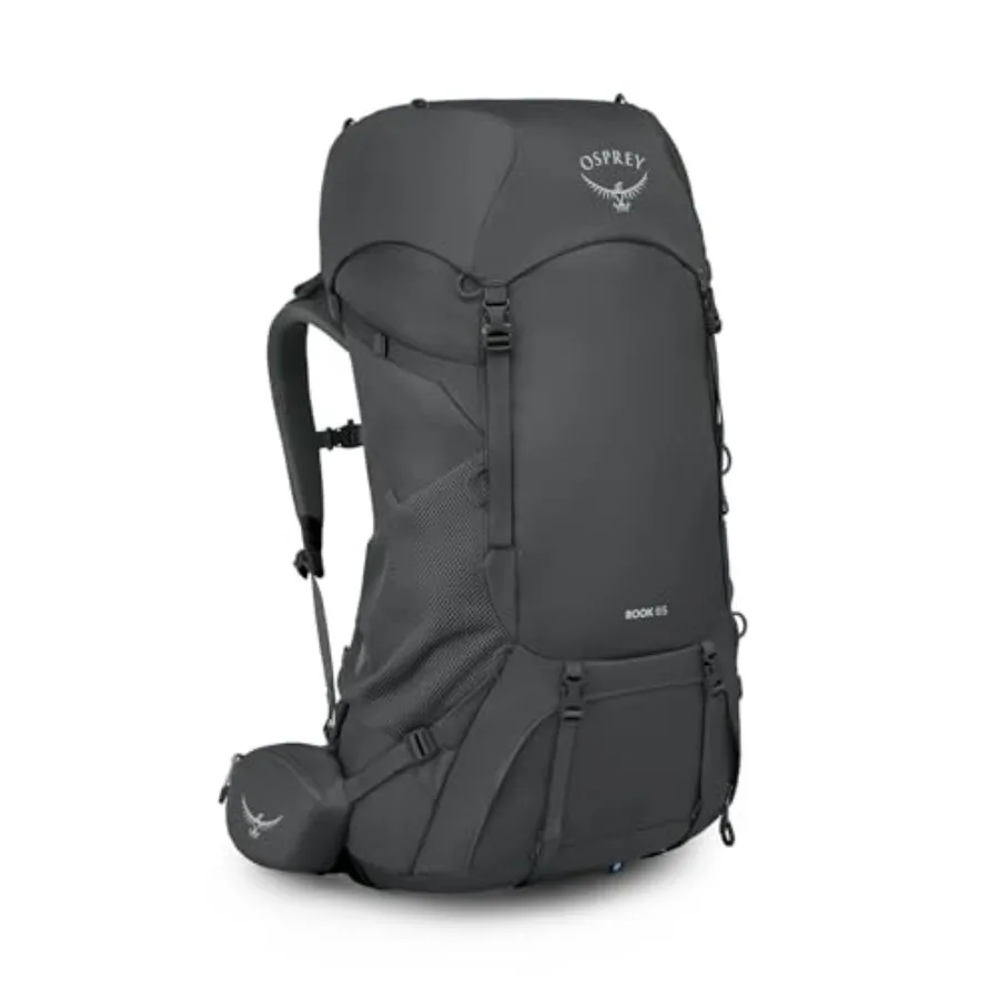 Rook 65L Men's Backpacking Backpack, Dark Charcoal/Silver Lining
