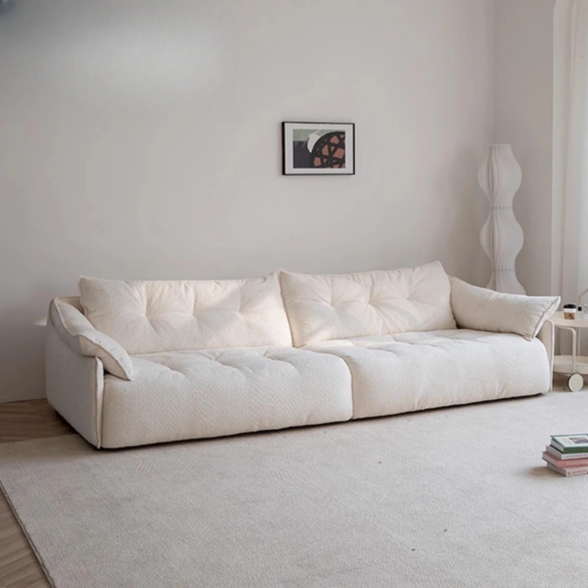

Mousse, sofa, super deep, wide sitting, creamy wind, clouds, cat scratching cloth, modern, living room