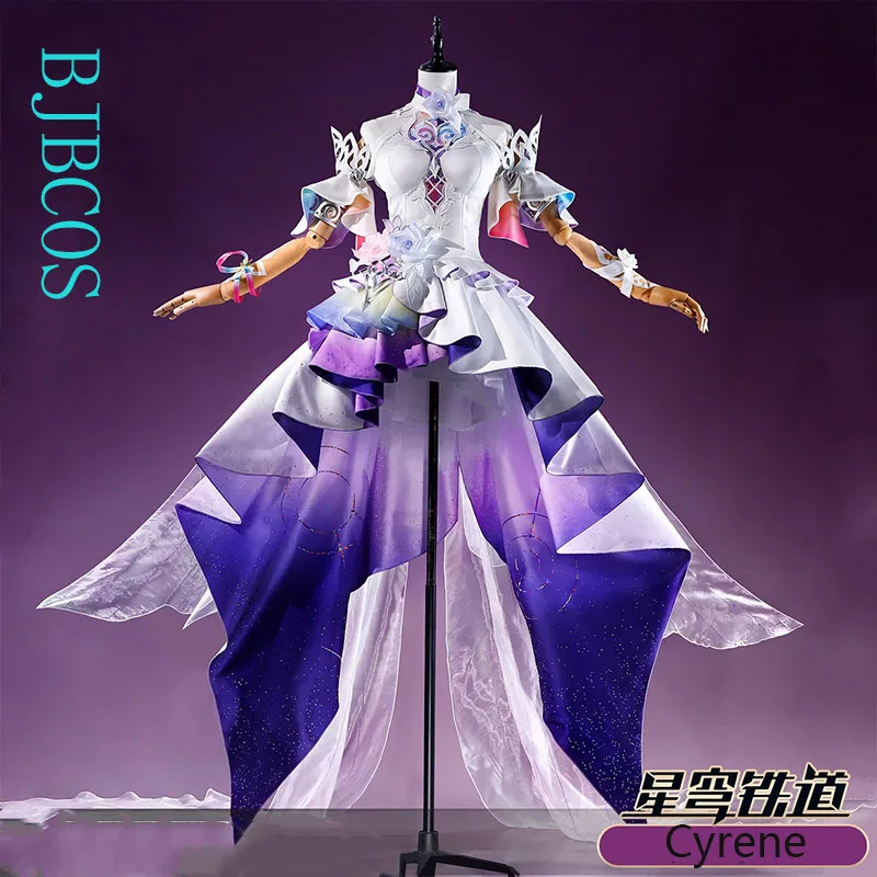 أزياء سايرين التأثيرية لعبة هونكاي: ستار ريل أزياء تنكرية موحدة HSR فستان سيرين حجاب NPC حفلة الهالوين للنساء #1