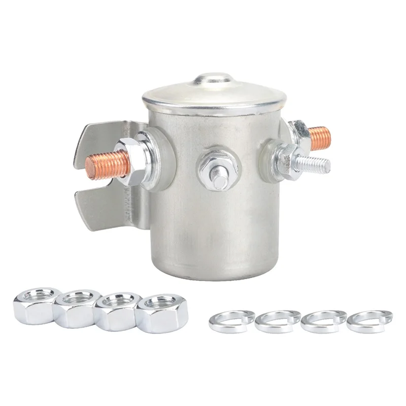 

Цельное электромагнитное реле, 36 В, сверхмощное 4-контактное металлическое реле для тележки для гольфа Ez Go и промышленного применения 70-120224 11761GA