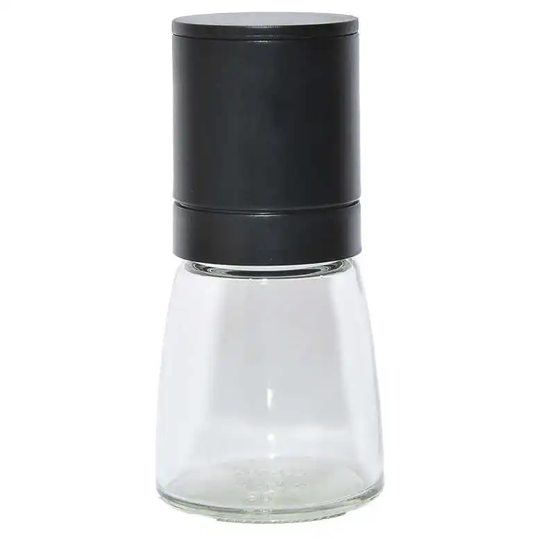 Salt Pepper Glass Grinder Black