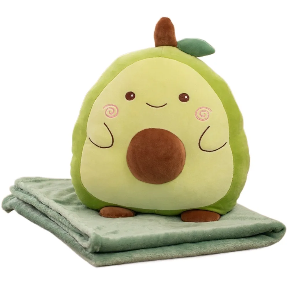 

Multfunctional Flannel Cartoon Pillow Quilt Storage Design Comfortable 2 In 1 Cushion Blanket Soft Stuffed Nap Blanket Office