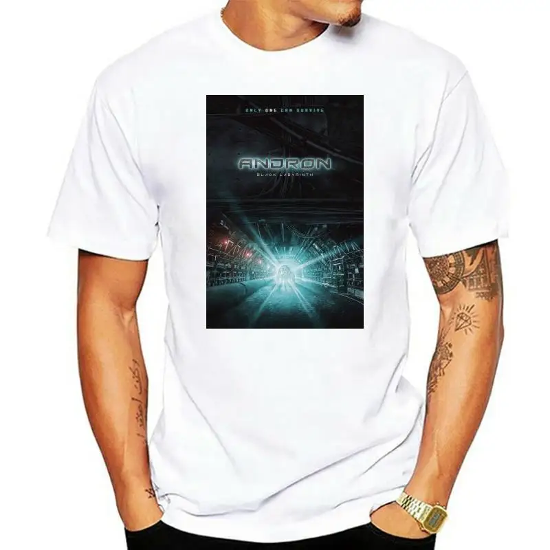 Anskan Men's Andron The Black Labyrinth Movie T Shirt White T-Shirt Summer Style Men T Shirt Top Tee 100% Cotton Plus Size