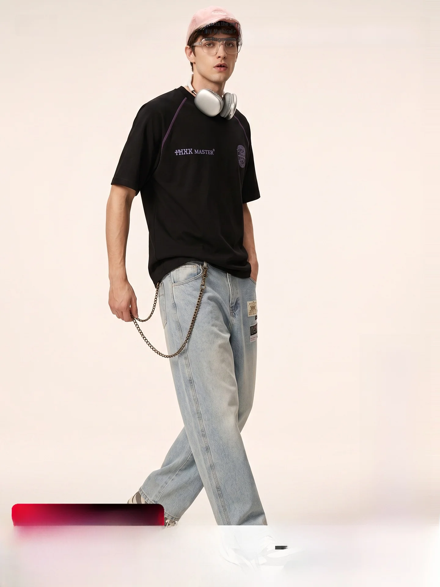 Calças Jeans Americanas Retrô Lavadas INXX Masculinas e Femininas: Tendência de Verão, Soltas, de Cores Claras, Perna Larga, ...