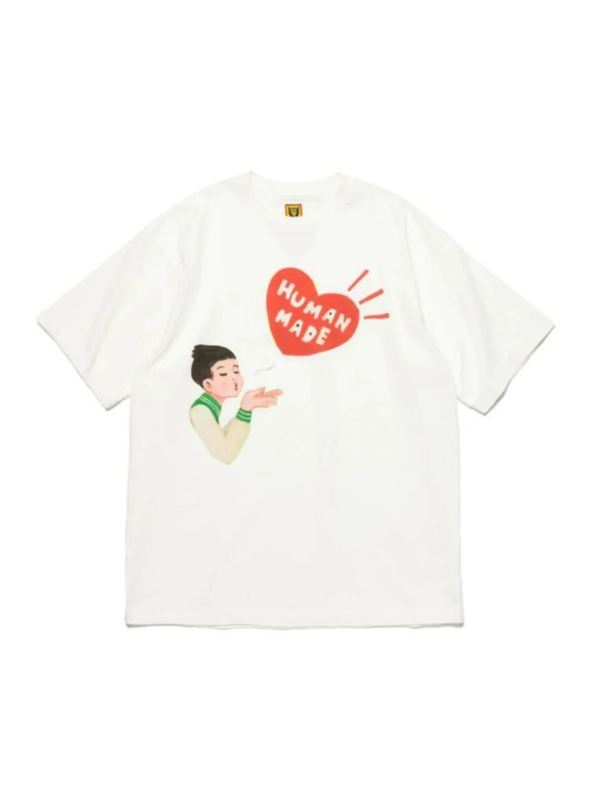 Human Made X Keiko Sootome Joint Name 300G Heavy Weight Slub Cotton Japan fashion Fashion Brand T-shirt