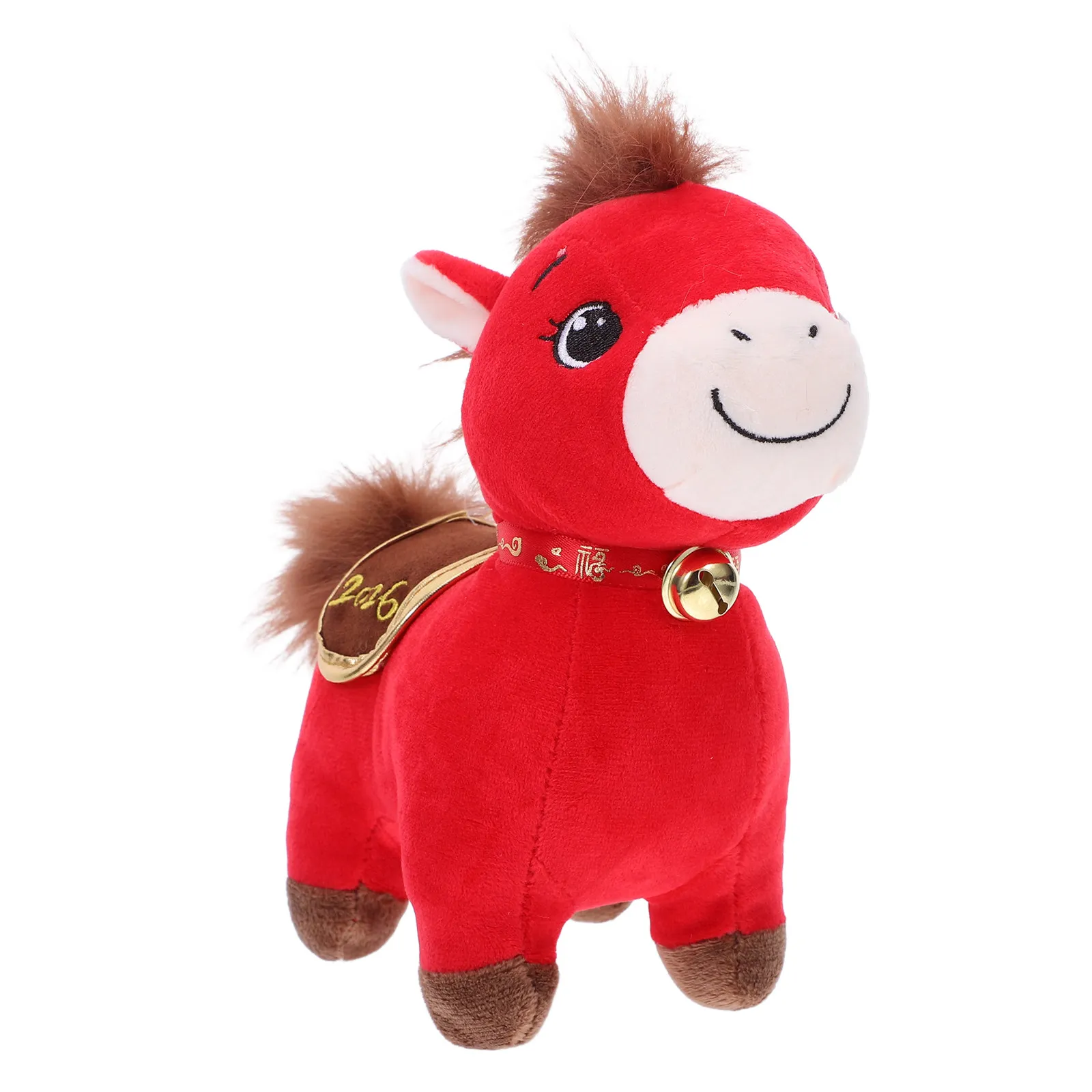 

Мягкая игрушка-талисман «Лошадь» 2026 года, 20 см, для декора на Весенний фестиваль и Китайский Новый год, приносящая удачу