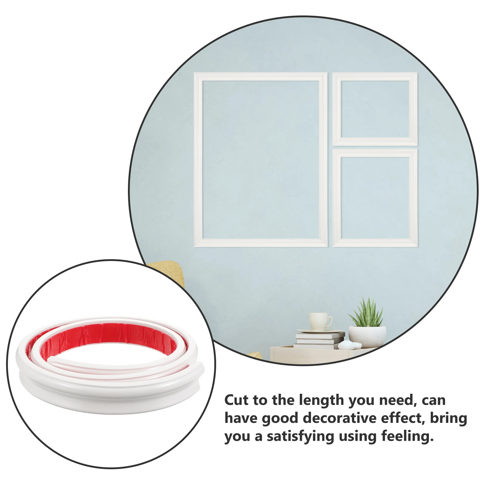 

1 Roll Pvc Decorative Trim Strip Self Adhesive Wall Corner Edge Molding For Indoor Outdoor Peel Stick Trim For Cabinet Ceiling