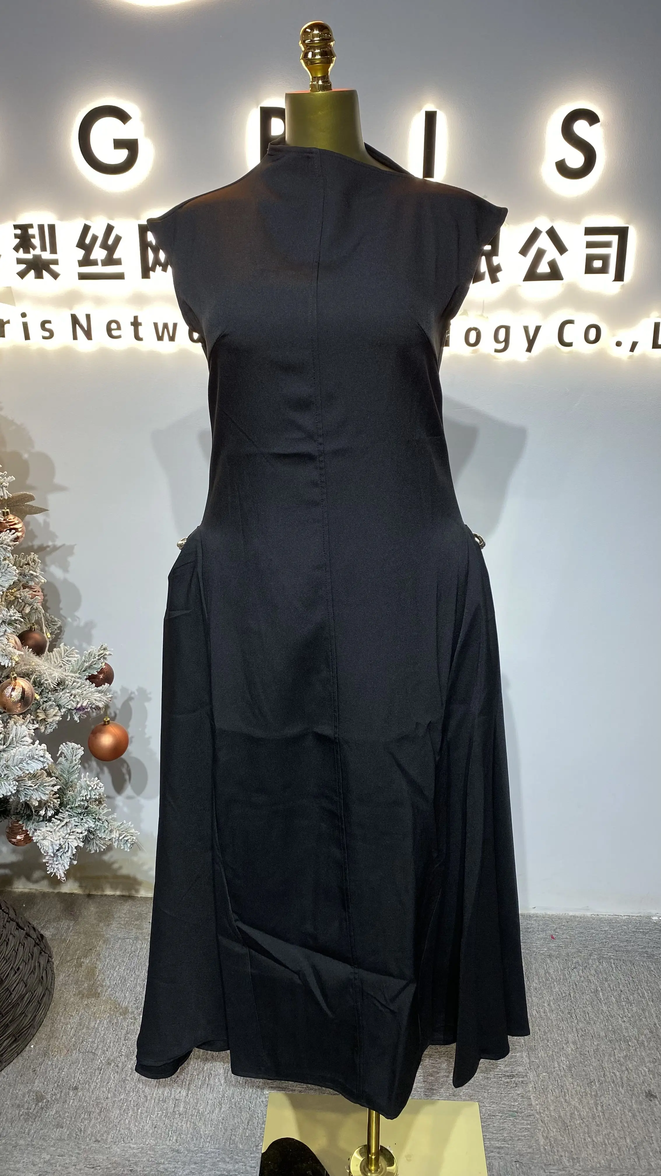 Hot-selling luxurious and beautiful dress, simple style, sleeveless elegant women's tea dress-GZXX248