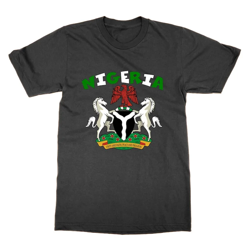 Nigeria coat of arms t shirt African patriot unisex tshirt