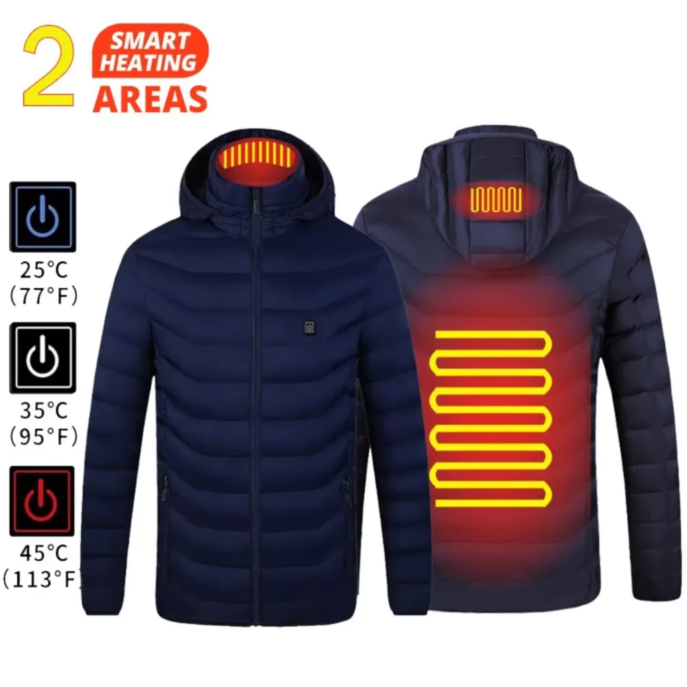 LEOSOXS 21-Zahlen-Heizjacke für Herren, warme Weste, USB, selbsterwärmende Jacke, Damen, beheizter Mantel, Ski, Camping, Wandern, Winter, Baumwollkleidung, gewaschen 5