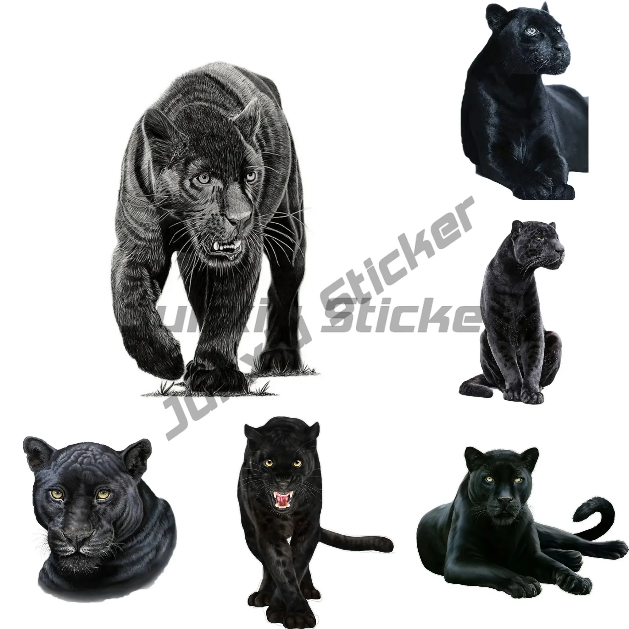 

Car Stickers Decor Motorcycle Decals Cool Panther Decorative Accessories Creative Sunscreen Waterproof PVC