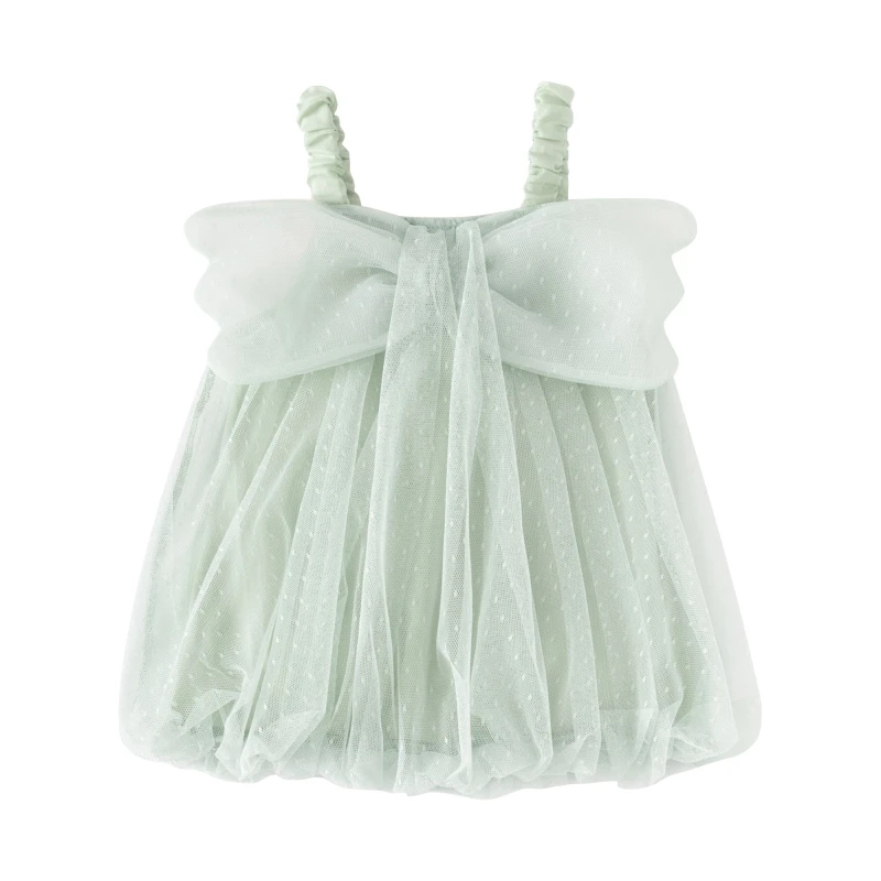 Summer Toddler Wings Flowers Mesh Slip Dress for Princess Baby Girls Dresses