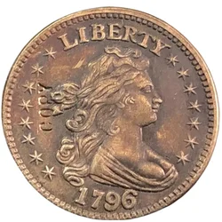 1796 US Draped Bust Dime Silver plated Copy coin