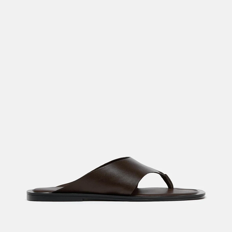 

Soft Bot Flat Footwear Women's Summer New Sle Roman Sle Soft Bot Flat Heel Outdoor Wearable Brown Slip-On Sandals