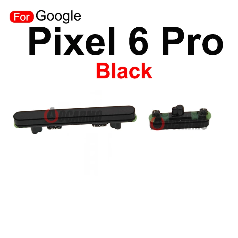 1Set Black For Google Pixel 6 Pro 6Pro Volume Up Down Power On Off Side Key Button Replacement Parts