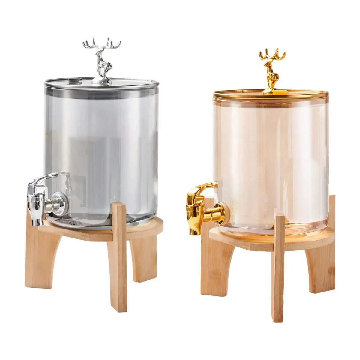 

Drink Dispenser with Spigot and Stand Glass Beverage Jar Large Capacity Juice Container Leakproof Party Iced Tea Water Server