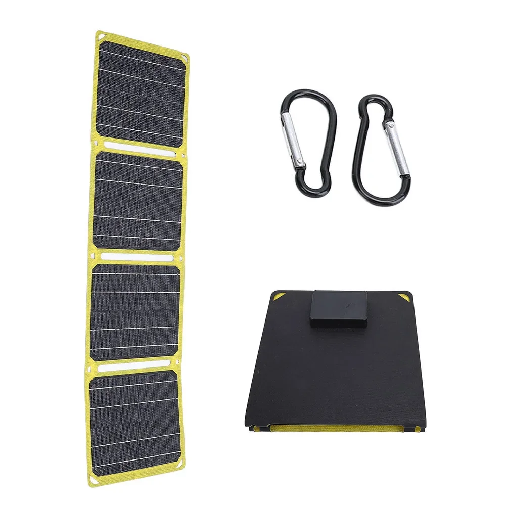 Portable Outdoor Solar Panels Charger 3/4-Fold Foldable Solar Panel USB 5V DC Solar Panel Mobile Power Supply ETFE Panels