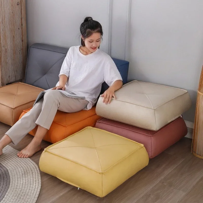 Japanese Style Floor Cushion Soft Round Tatami Sitting Pad for Living Room Bedroom Bay Window Home Relaxation Seat 좌식 방석