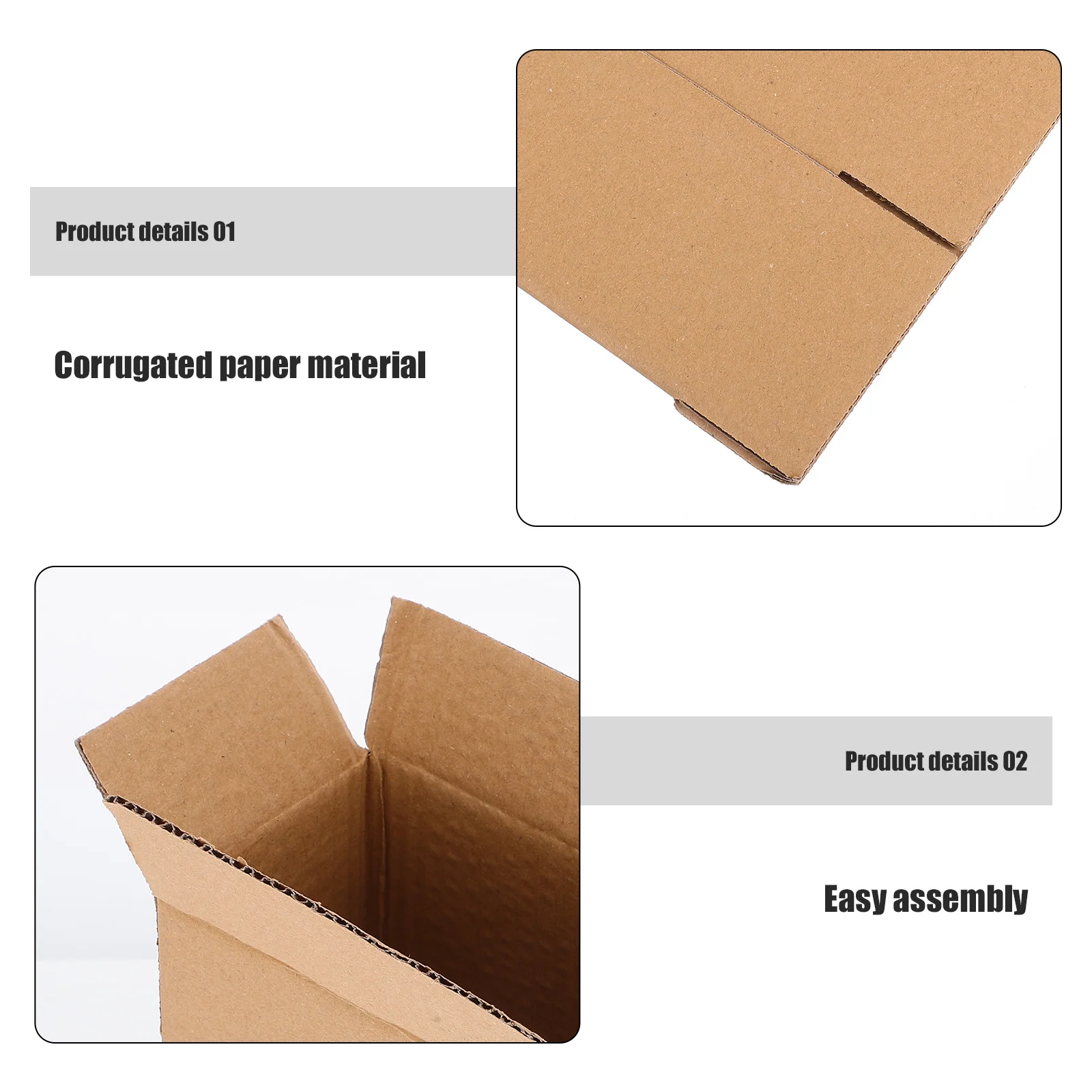 10pcs Corrugated Boxes Corrugated Boxes Moving Packaging Shipping Supplies Reusable Storage Safe Design