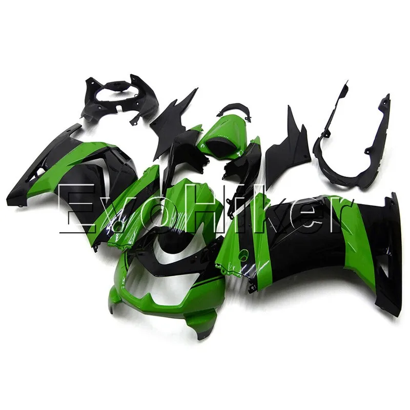 Motorcycle fairings for ER-6f 06-08 green Black 650R ER-6f 2006-2008 ABS Plastic kit