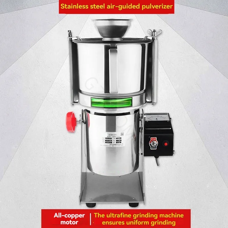 1800W/2000W New Herbal Grinding Machine Superfine Powder Grinder for Chinese Medicinal Materials  Grain Grinder