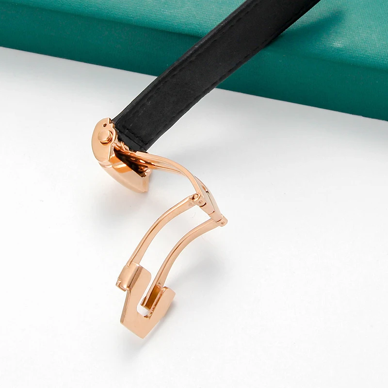 ل موريس لاكروا بونتوس ليه كلاسيكس سلسلة مقاوم للماء حزام جلد البقر الأصلي مزدوجة الصحافة للطي مشبك حزام الساعات 20 22 مللي متر