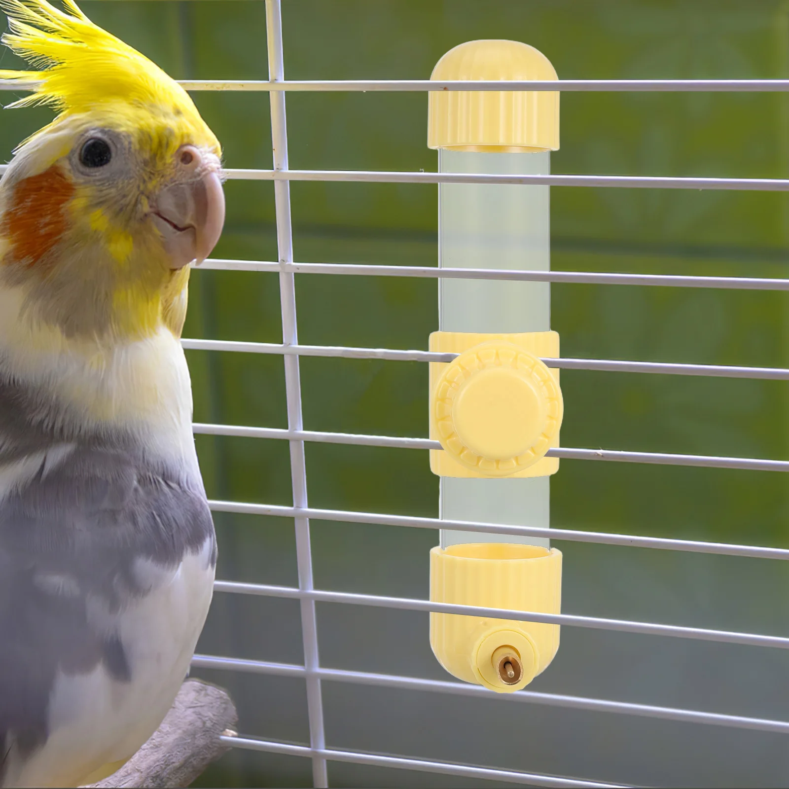 

1Set Parrot Feeder Water Dispenser Automatic Food Container Clean Husks Storage Durable Easy Various Cage Sizes