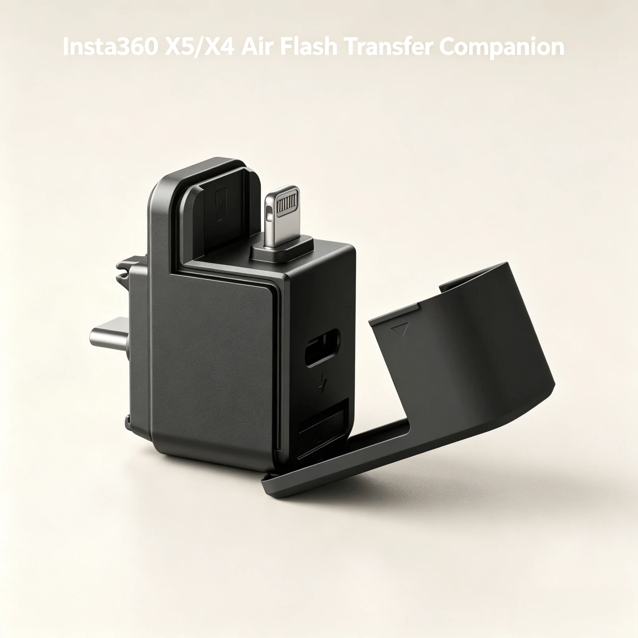 Multi-functional Dual Connector, For Insta360 X5, X4 Air, Flash Transfer Companion, Practical Adapter for iOS Android Phones
