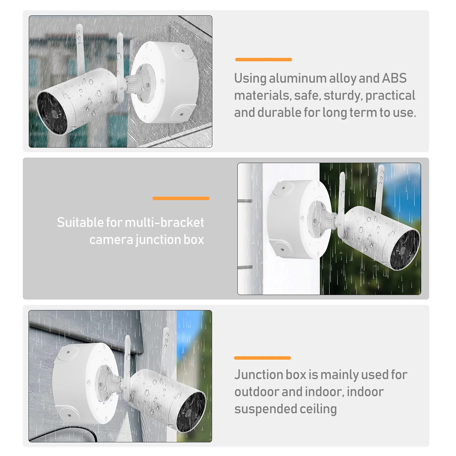 

4pcs Hemisphere Bracket Round Plastic Mounting Cable Cover Outdoor Extension Cord Protector Connection Box Electrical Outlets
