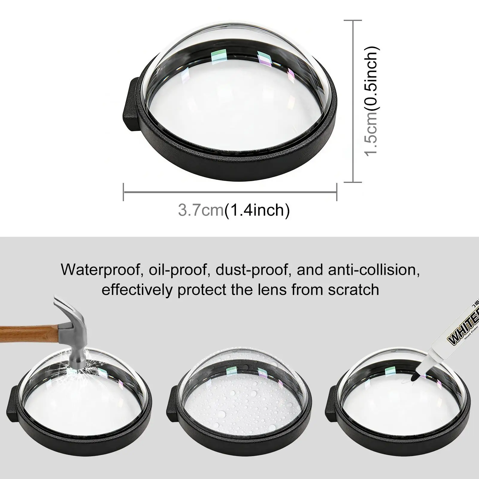 

PULUZ Optical Tempered Glass Lens Cover For GoPro MAX2, For GoPro MAX 2 Camera 10H Hardness Glass Lens Guard Protective Cover