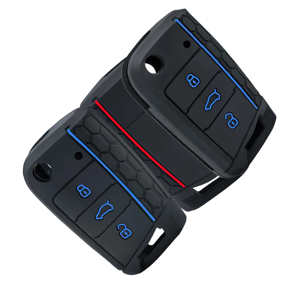 

Car Key Case Silicone Bag For VW golf 7 GTI POLO T-Cross T-Roc touran Tiguan Skoda Octavia Rapid Fabia Seat Ibiza leon Ateca