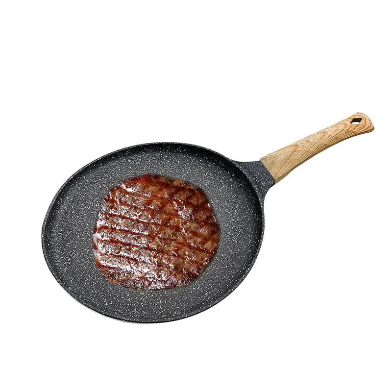 Frying Pan Wok Pan Nonstick Egg Burger Frying Pan Portable Poached Egg Burger Steak Pan for Induction Hob Cooking Griddle Pan