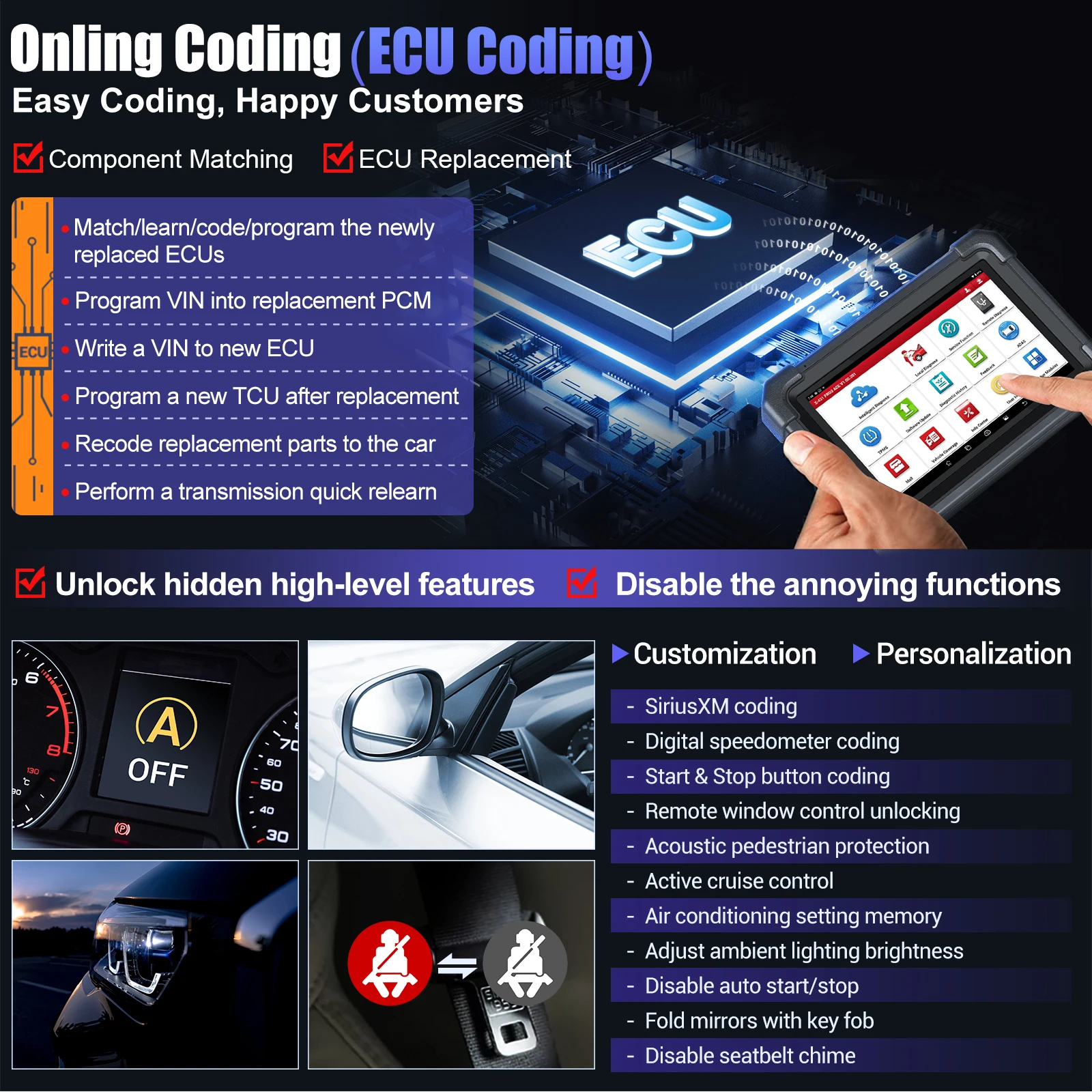 X431 PRO3 ACE PROS Apex Full System Automotive ECU Coding Diagnostic Tool with OEM Topology Map 2 Years Free