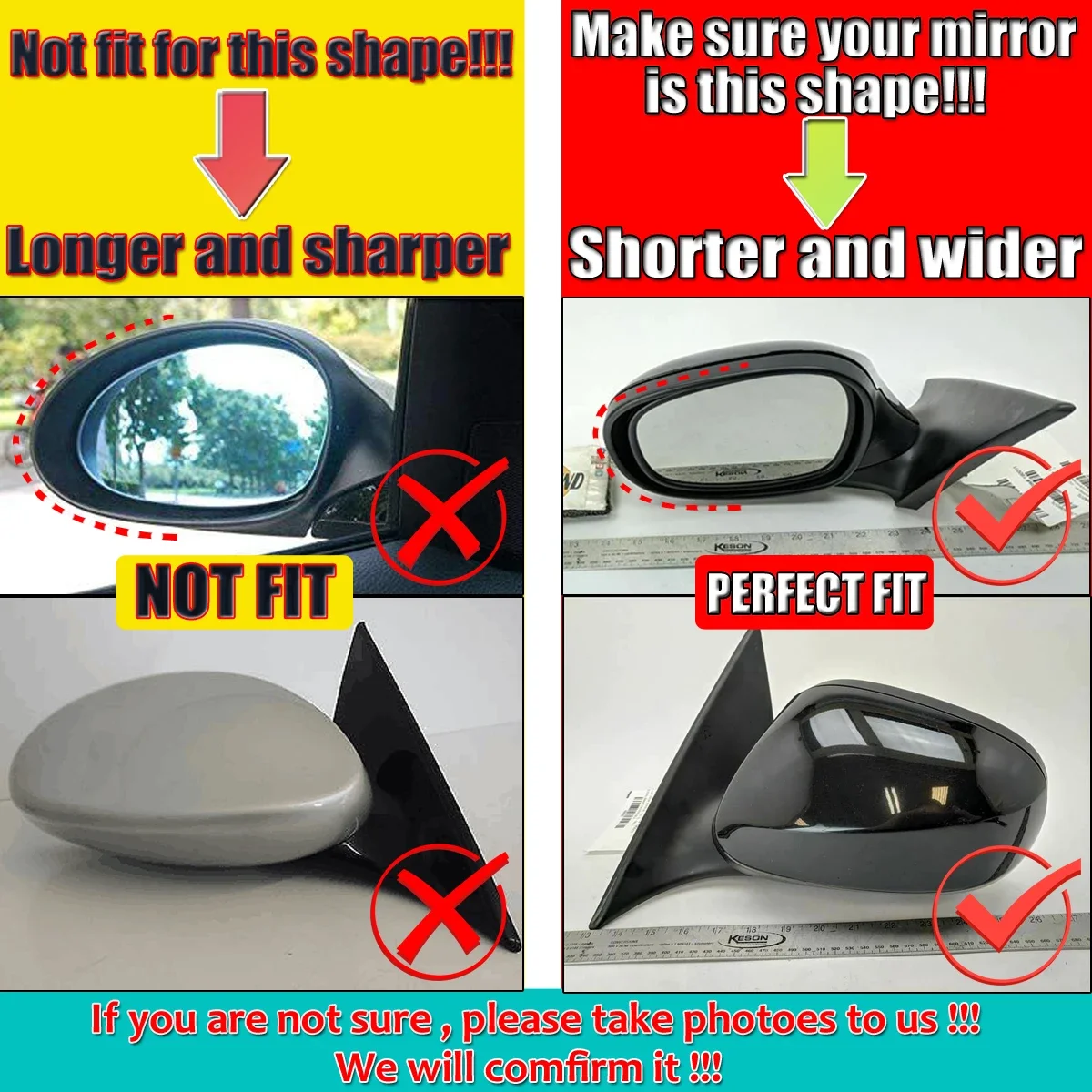 2PCS Real Carbon Fiber/ABS Mirror Cover E90 Car Rearview Mirror Cap Cover Direct Replace For BMW E90 E91 08-11 E92 E93 10-13 LCI