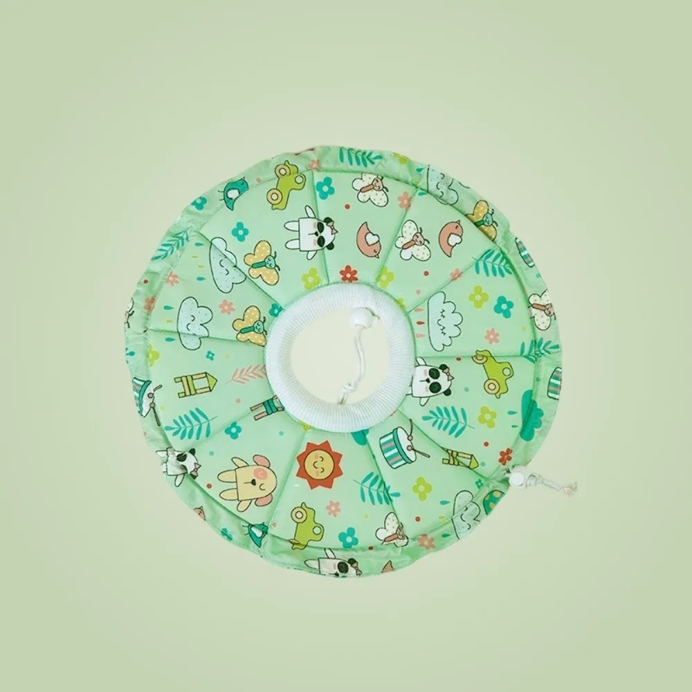 

Adjustable Cat Elizabethan Collar Anti Biting Waterproof Pet Protective Cone Collar Cartoon Pattern Breathable Cat Neck Cone