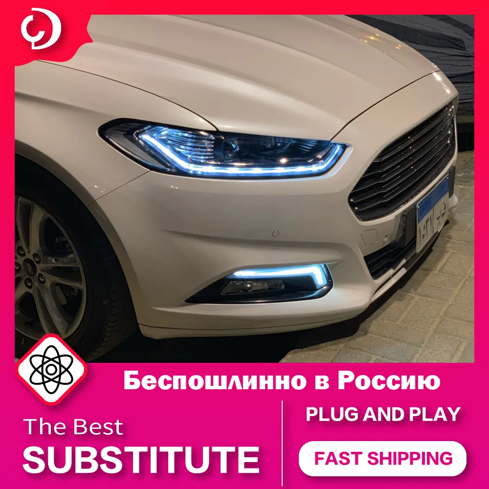 AKD Auto Styling Scheinwerfer für Ford Fusion Mondeo 2013-2016 LED Scheinwerfer DRL Kopf Lampe Led Projektor Automotive Zubehör