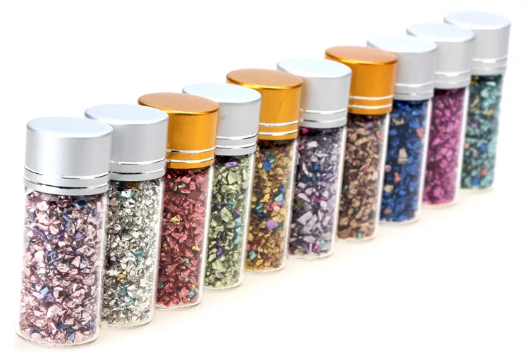 500G/1000G Glas Metall Zerkleinert Stein Füllstoff DIY Tisch Dekoration Kuchen Obst Bahn Füllung Dekorative Für Epoxy harz Form – Detail 10