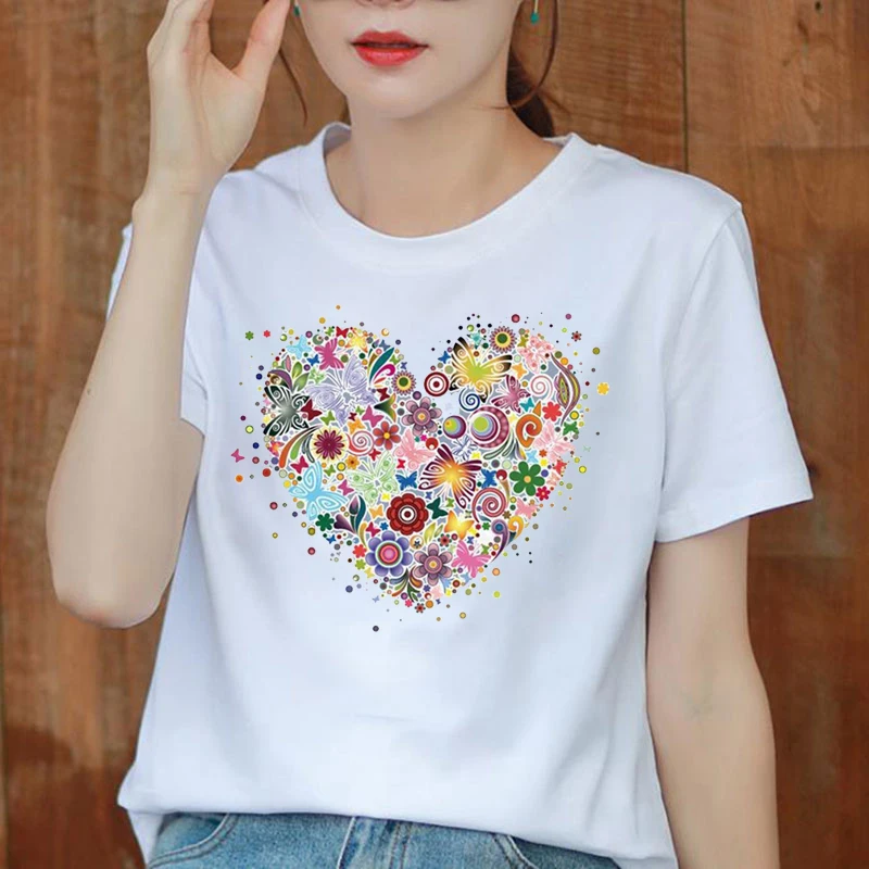 Cartoon Love Thermal Heat Transfer For Clothing Iron On Colorful Animals Transfers For Clothes Appliques For Washable T-shirt