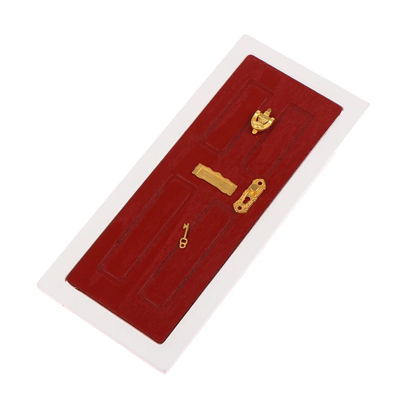 Miniatura de Casa de Bonecas 1:12, Porta de Madeira DIY, Acessórios de Mobiliário para Casa de Bonecas, Brinquedos Modelo, Decoração de Natal para Cas