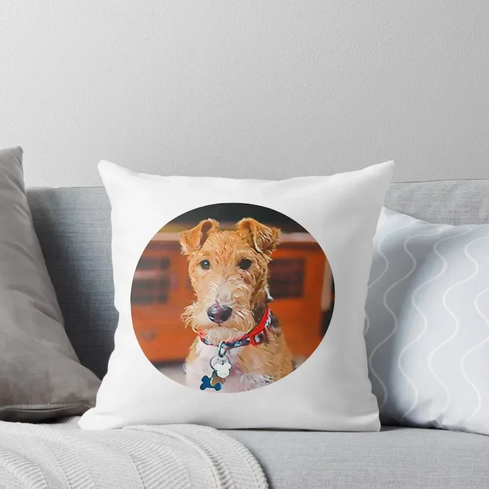 

Wire Haired Fox Terrier Throw Pillow autumn decoration Sofa Pillow Cover anime girl pillow