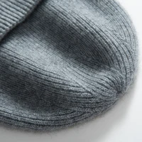 High Quality 100% Cashmere Knitted Hat for Women and Men Casual Beanie Hat Thicken Cap Winter Soft Warm Cashmere Caps Unisex - Image 6