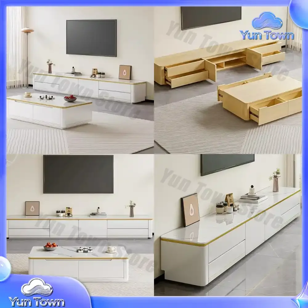 Moderne Unterhaltungs-TV-Ständer für Wohnzimmer, Monitor-Kommoden, Luxuriöse Salon-TV-Ständer, Minimalistische Ästhetische Möbel für Zuhause