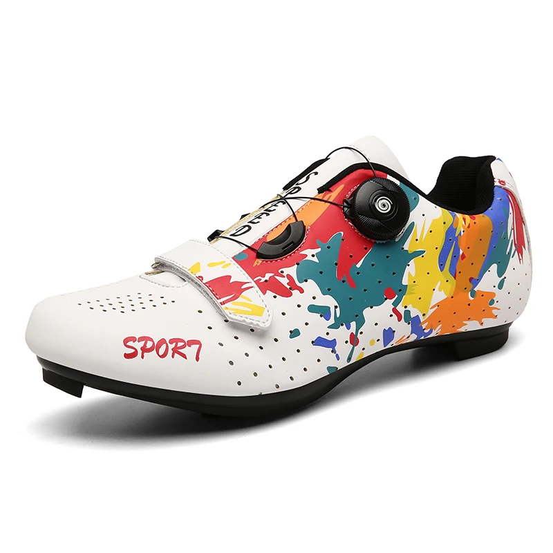 2023 MTB-Radschuhe Herren Mountainbike-Schuhe Rennrad-Straßenfahrrad-Flachschuh-Sneaker mit Klettverschluss Damen Dirt-Speed-Routen-Fahrradschuhe SPD – Detail 20