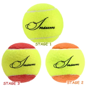 insum Junior Kids Tennis Balls Felt for Beginner Teen Red Orange Green,25%,50%,75% Slower Speed Low Compression Tennis Ball for