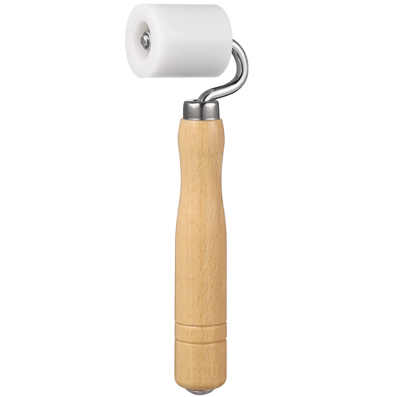 Wallpaper Seam Roller Tool Heavy Duty Pom Wood Handle DIY Home Decoration Wall Covering Installation for Thick Non-Woven Foil