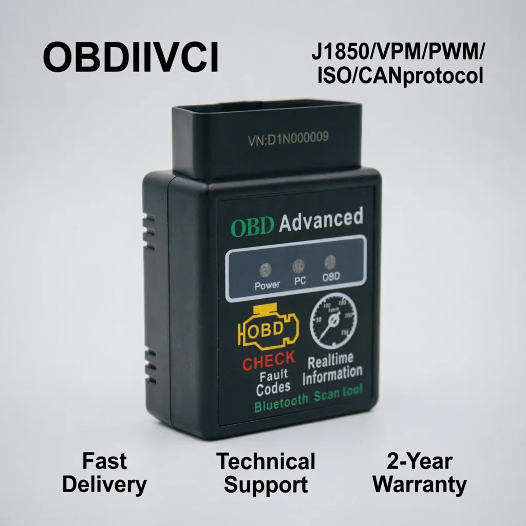 

Диагностический сканер OBDIIVCI Quality V02H4 ELM327 OBD2, инструмент для диагностики автомобиля V1.5, Bluetooth-считыватель кодов для IOS и Android