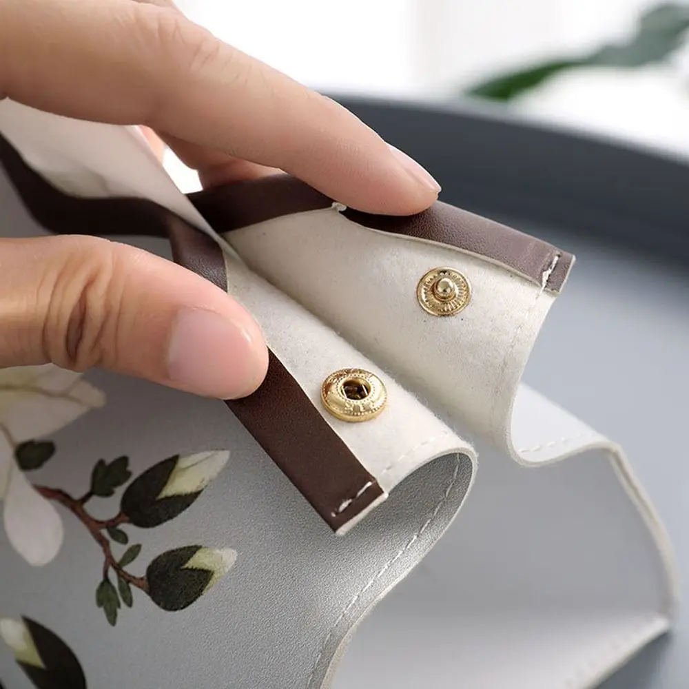 Práctico Estuche para Pañuelos de Papel con Diseño Floral Estilo Chino, Fácil de Guardar, Impermeable, de Cuero PU, Portapañuelos Plegable, Caja de Papel para Escritorio o Coche