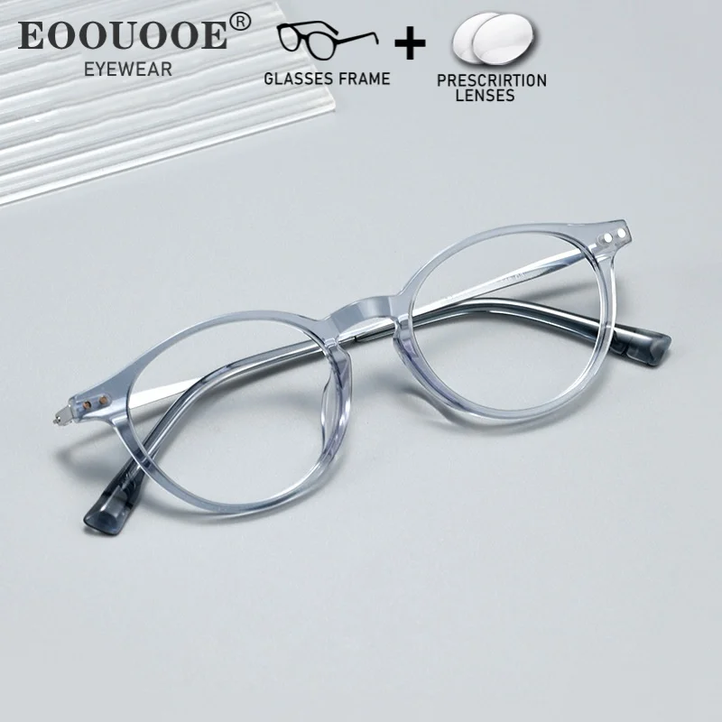 

New Fashioon Acetate Titanium Women Eyewear Prescription Glasses Myopia High Power Progressive Recipe Lenses Eyeglasses Ocular