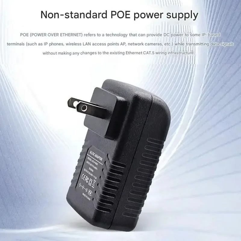 

Адаптер питания POE для видеонаблюдения 48 В 0,5 А, вилка европейского/американского стандарта для инжектора Ethernet IP-камеры, переключатель POE, NVR-маршрутизатор