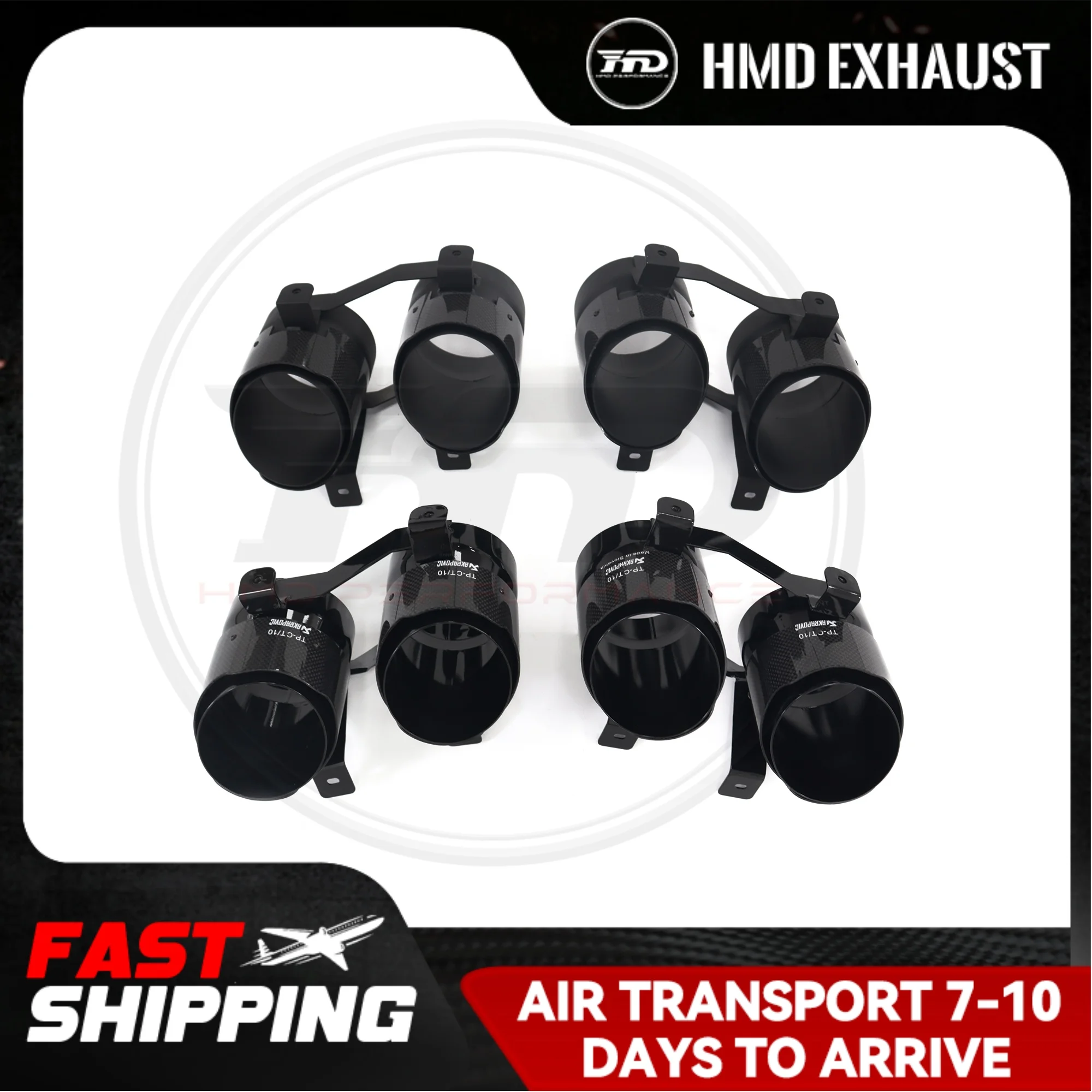 

HMD Car Accessories Exhaust Tips For KIA Stinger 2.0T 3.3T 2020+ Carbon Fiber Four Exits Tail Pipe